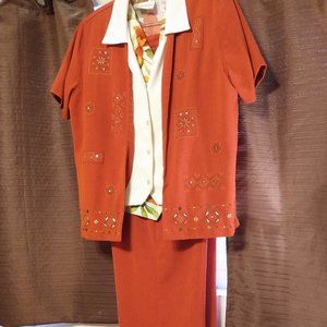 Alfred Dunner Size 14 (Petite) Women's 4 Piece Pant Suit